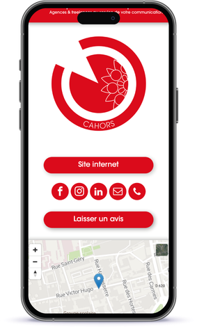 Exemple : la page 1oeil.link de l'agence Au premier coup d'œil de Cahors